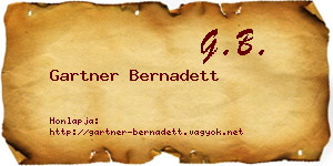 Gartner Bernadett névjegykártya