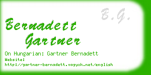 bernadett gartner business card